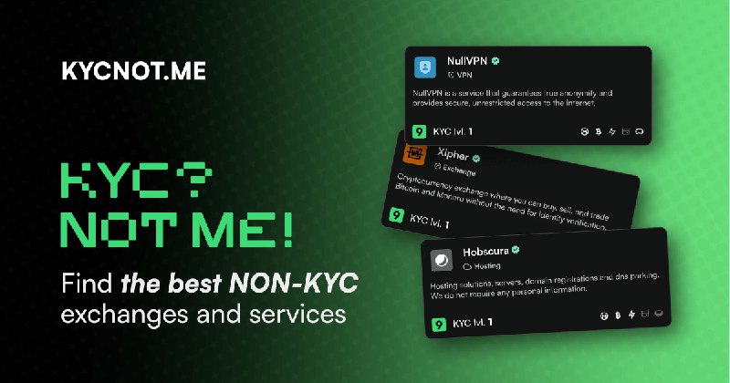 No-KYC Services Directory - Reviews & Privacy Scores | KYCnot.me