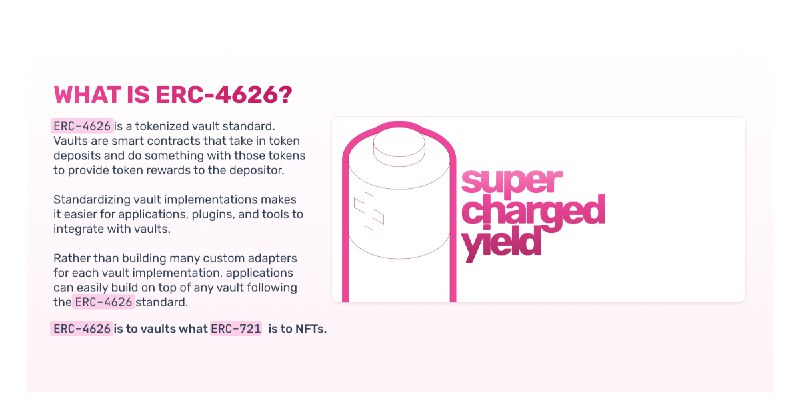 ERC-4626 - A Tokenized Vault Standard | 4626 Alliance