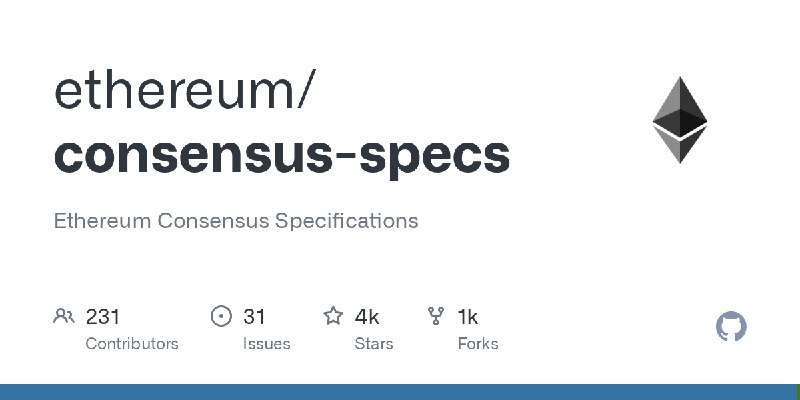 GitHub - ethereum/consensus-specs: Ethereum Consensus Specifications
