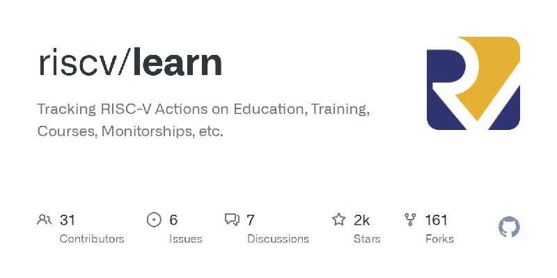 GitHub - riscv/learn: Tracking RISC-V Actions on Education, Training, Courses, Monitorships, etc.