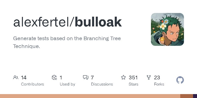 GitHub - alexfertel/bulloak: Generate tests based on the Branching Tree Technique.