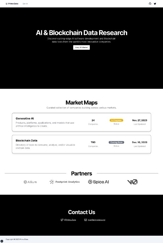The Hub for Blockchain Data | Primo Data