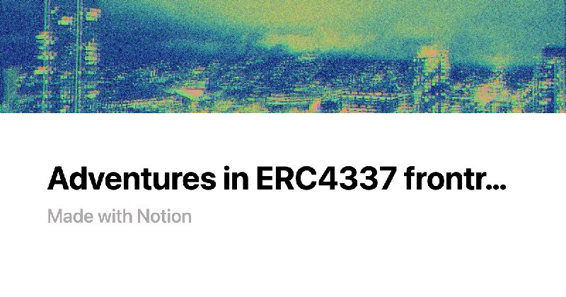 Adventures in ERC4337 frontrunning | Notion