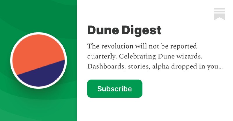 Dune Digest | Dune Analytics | Substack