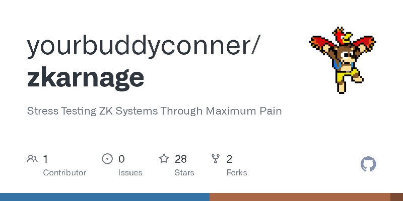 GitHub - yourbuddyconner/zkarnage: Stress Testing ZK Systems Through Maximum Pain