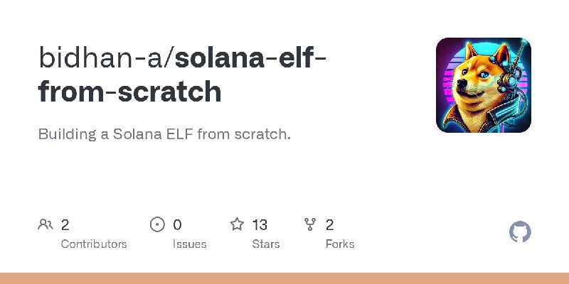 GitHub - bidhan-a/solana-elf-from-scratch: Building a Solana ELF from scratch.