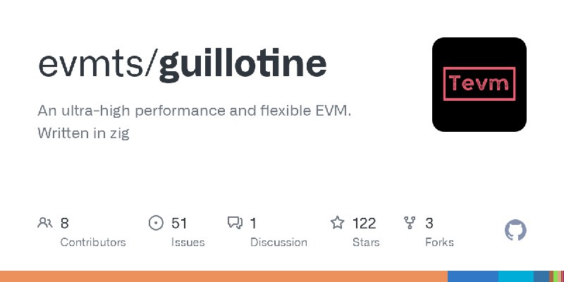 GitHub - evmts/guillotine: An ultra-high performance and flexible EVM. Written in zig
