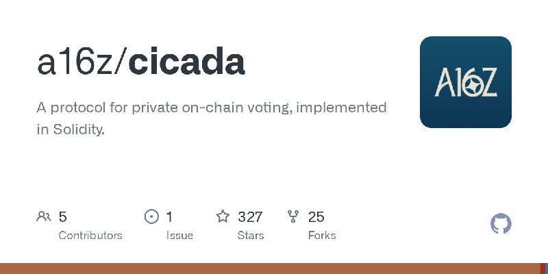GitHub - a16z/cicada: A protocol for private on-chain voting, implemented in Solidity.