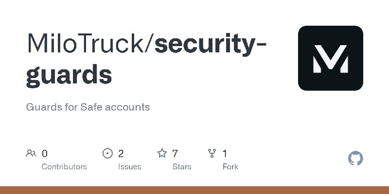 GitHub - MiloTruck/security-guards: Guards for Safe accounts