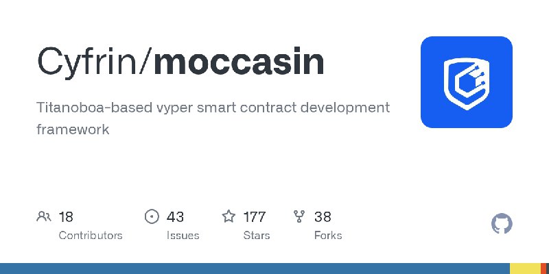 GitHub - Cyfrin/moccasin: Titanoboa-based vyper smart contract development framework