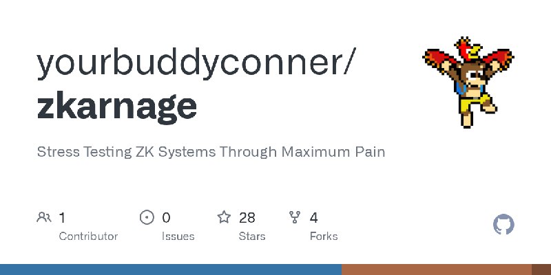GitHub - yourbuddyconner/zkarnage: Stress Testing ZK Systems Through Maximum Pain