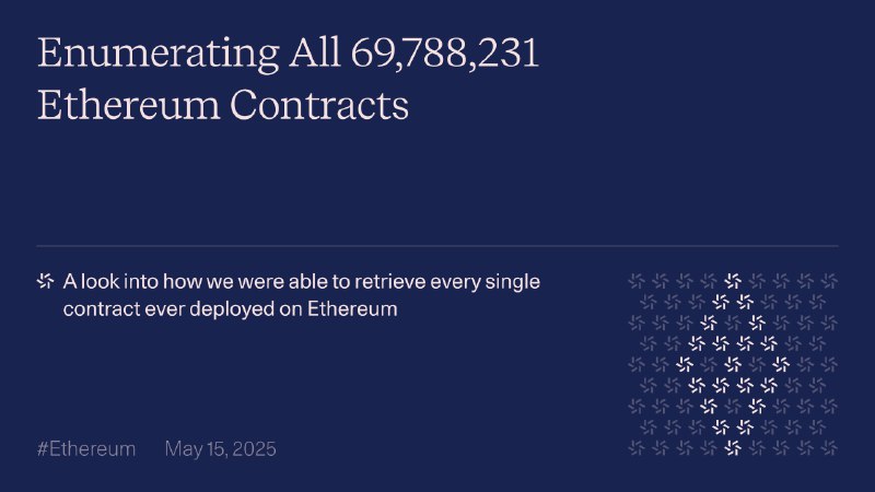 Enumerating All 69,788,231 Ethereum Contracts | Zellic — Research