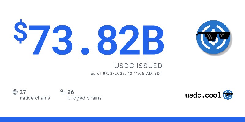 $73.82B USDC issued
